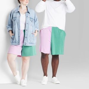 Wild Fable Lavender Green Fleece Shorts XS New